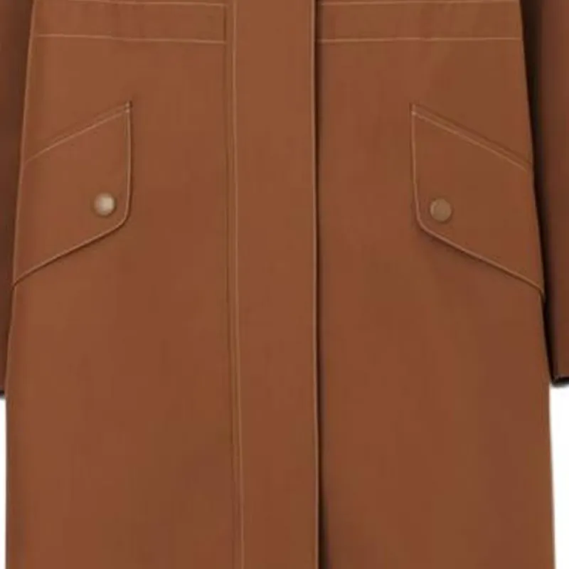 Burberry Parka Coats Women's Dark Birch Brown-4