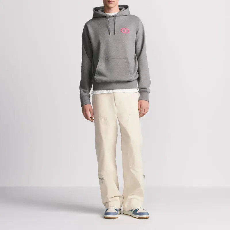 DIOR Logo Embroidered Drawstring Hoodie-2