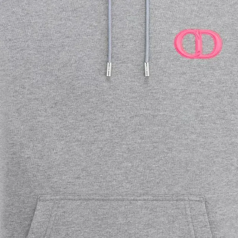DIOR Logo Embroidered Drawstring Hoodie-5