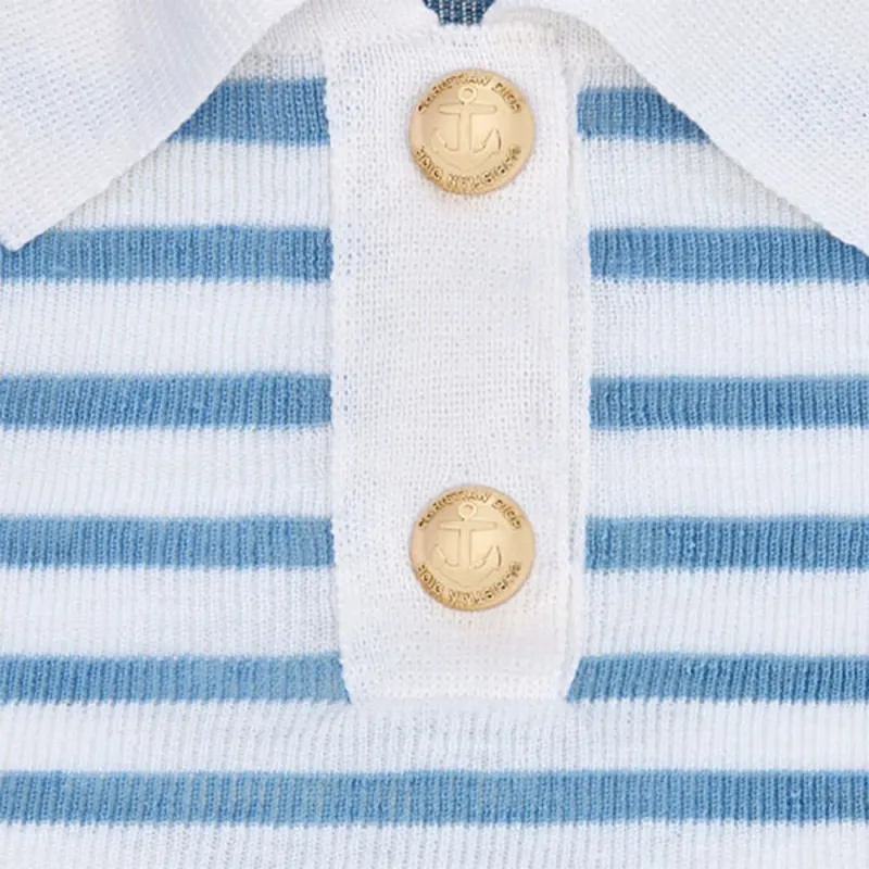 DIOR Quarterly New Products Polo Shirts Women's Sky Blue-2