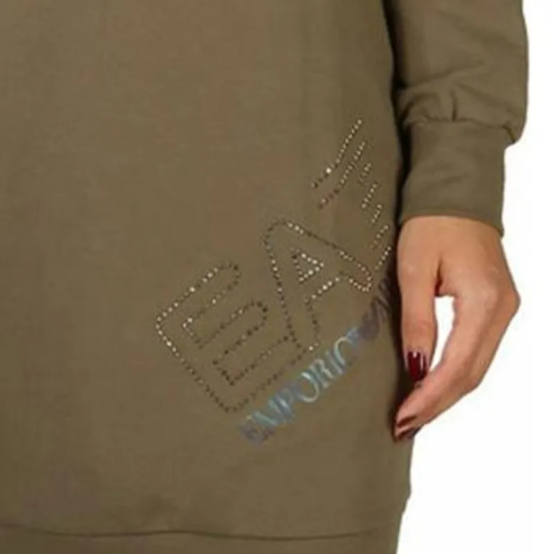 EMPORIO ARMANI Long Sleeved Dresses Women's Gray Green-4