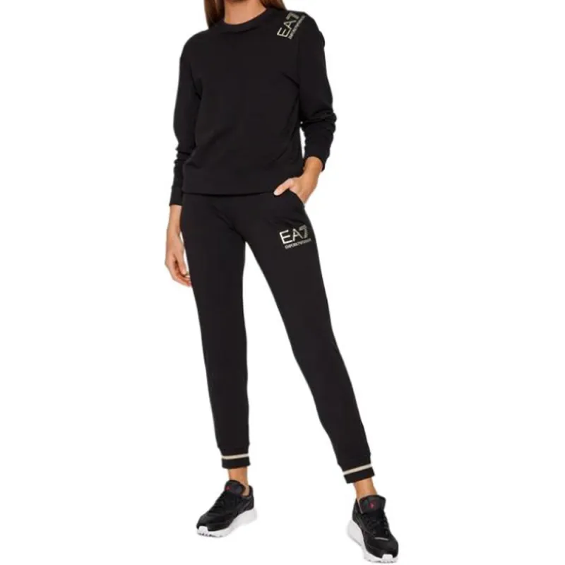 EMPORIO ARMANI SS23 Knitted Sports Pants Women's Black-1