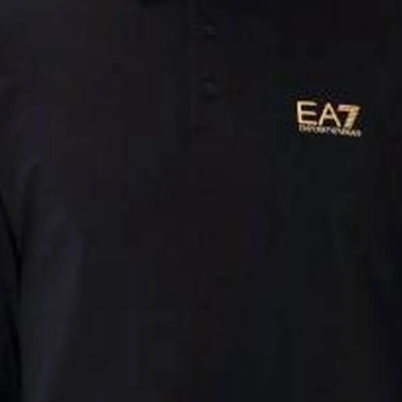 EMPORIO ARMANI Logo Printed Long Sleeved Polo Shirt-3