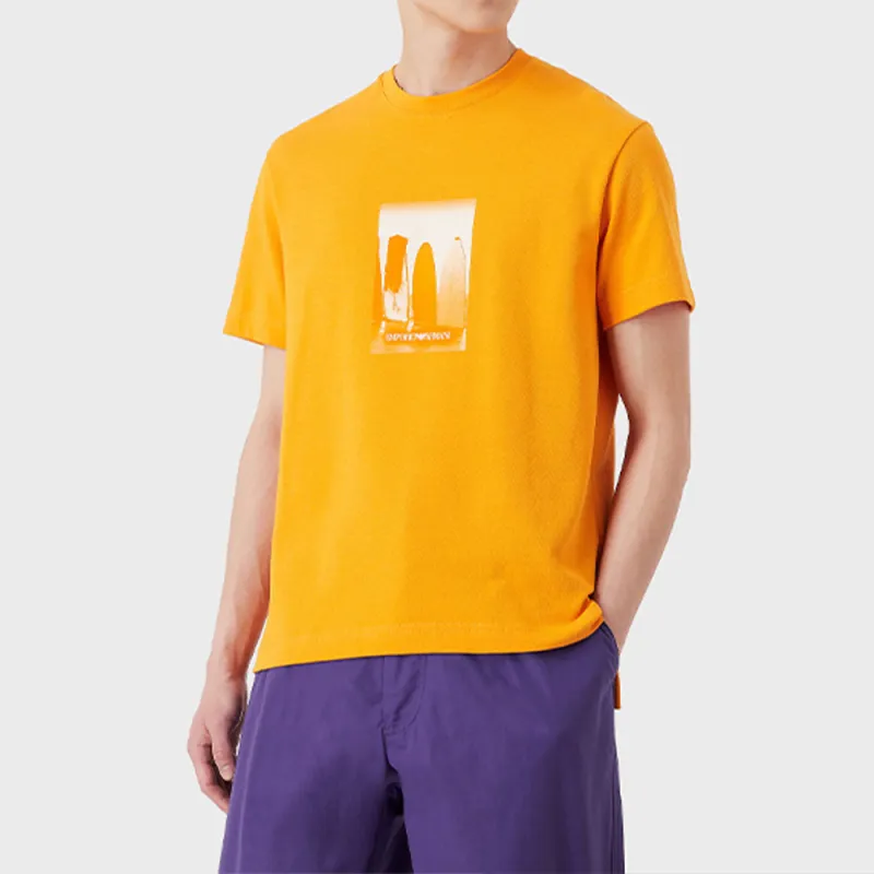 EMPORIO ARMANI T Shirts Men Yellow-1