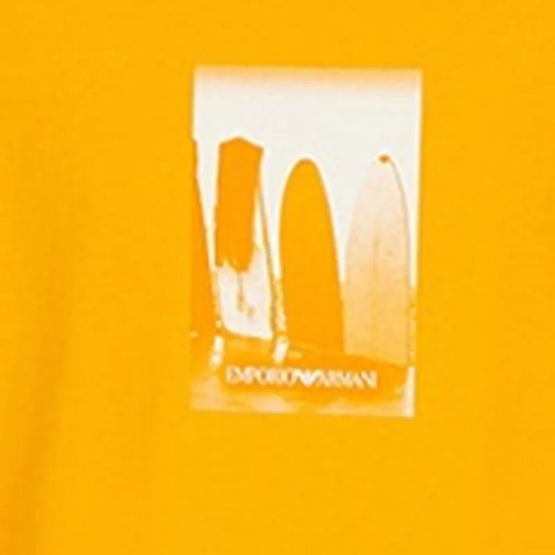 EMPORIO ARMANI T Shirts Men Yellow-4