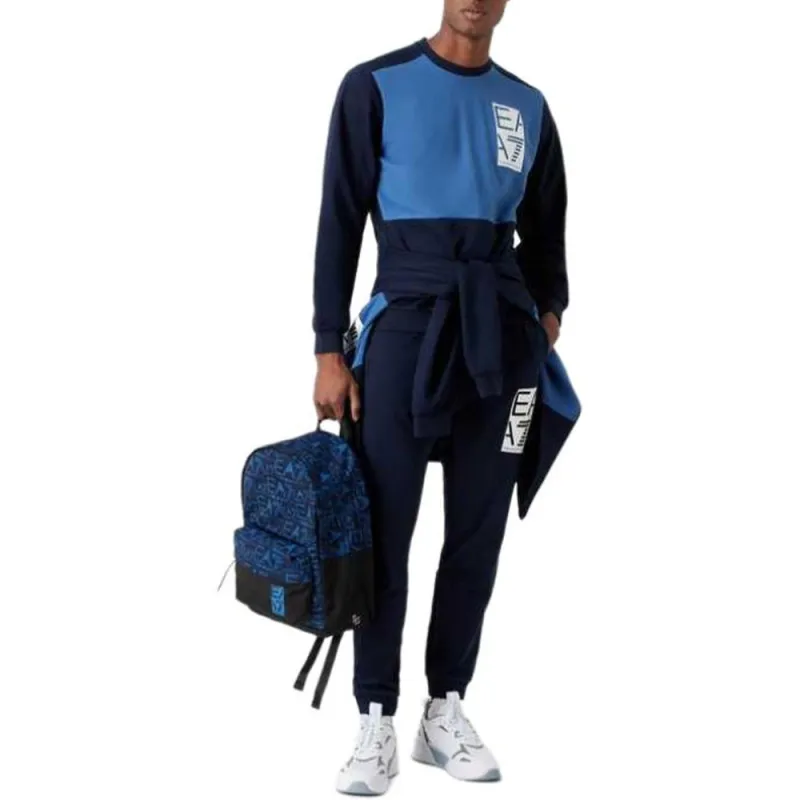 EMPORIO ARMANI EA7 Knitted Sweatpants Men Navy-2