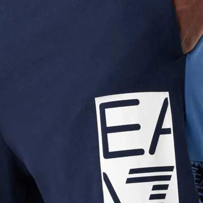 EMPORIO ARMANI EA7 Knitted Sweatpants Men Navy-4