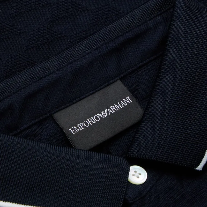 EMPORIO ARMANI Logo Embroidered Short Sleeved Polo Shirt-2