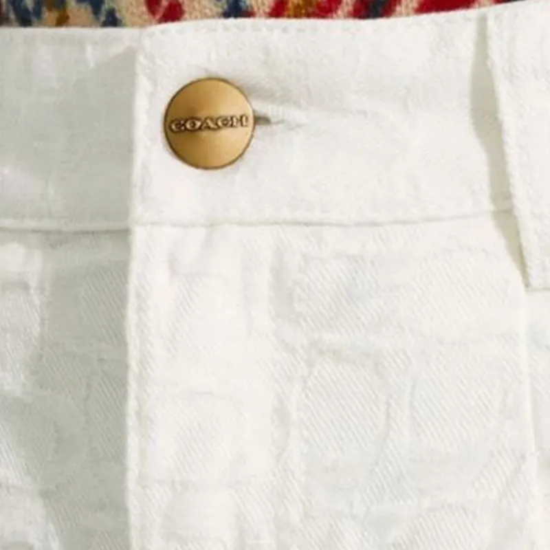 COACH Casual Shorts Women's White-4