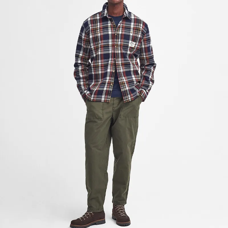 BARBOUR Shirt Men's Classic Navy Blue-1