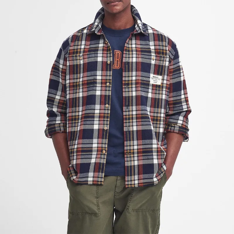 BARBOUR Shirt Men's Classic Navy Blue-2