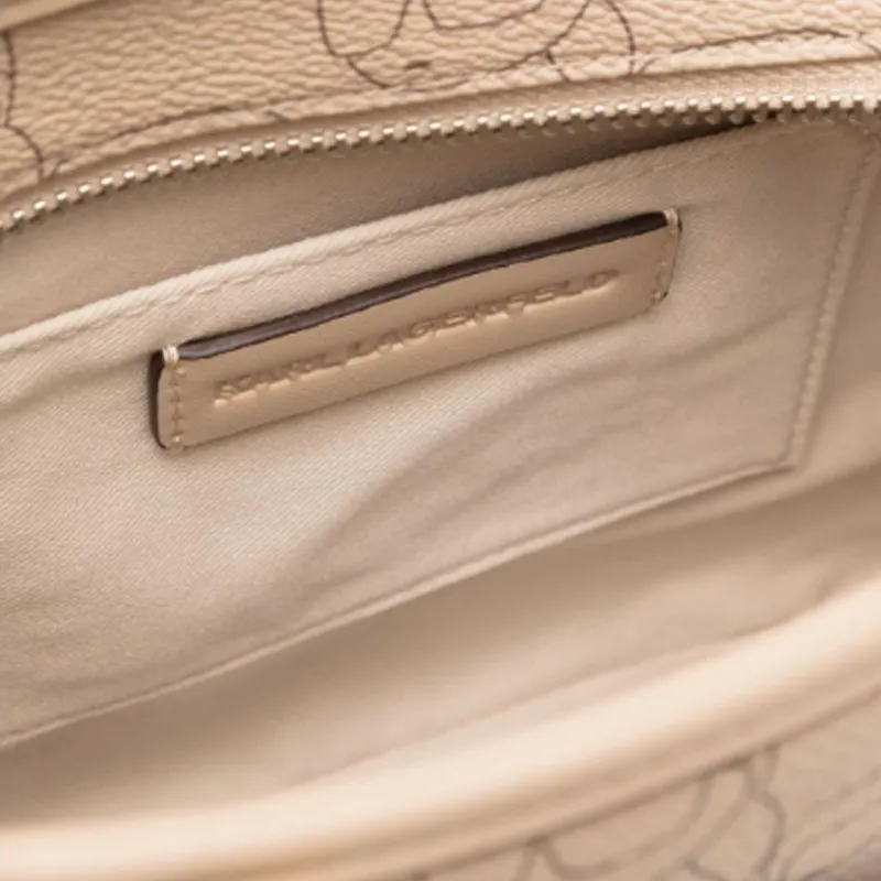 KARL LAGERFELD Polyurethane Shoulder Bag Women's Light Beige-3