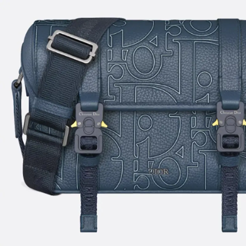 DIOR Hit The Road Grained Calfskin Shoulder Bag, Crossbody Bag Men's Marine Blue-5