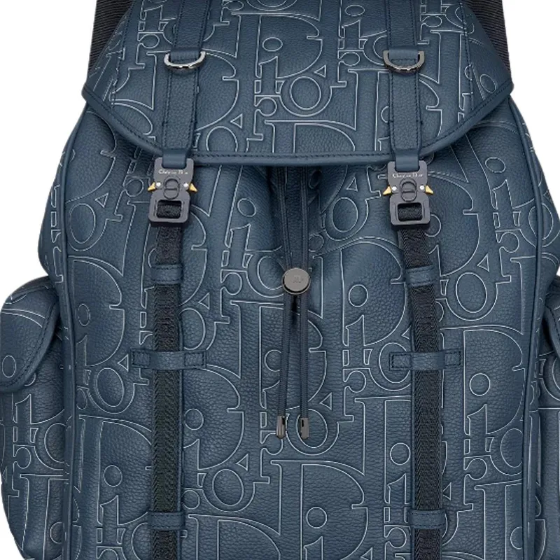 DIOR Hit The Road Grained Calfskin Backpack Women's Marine Blue-4