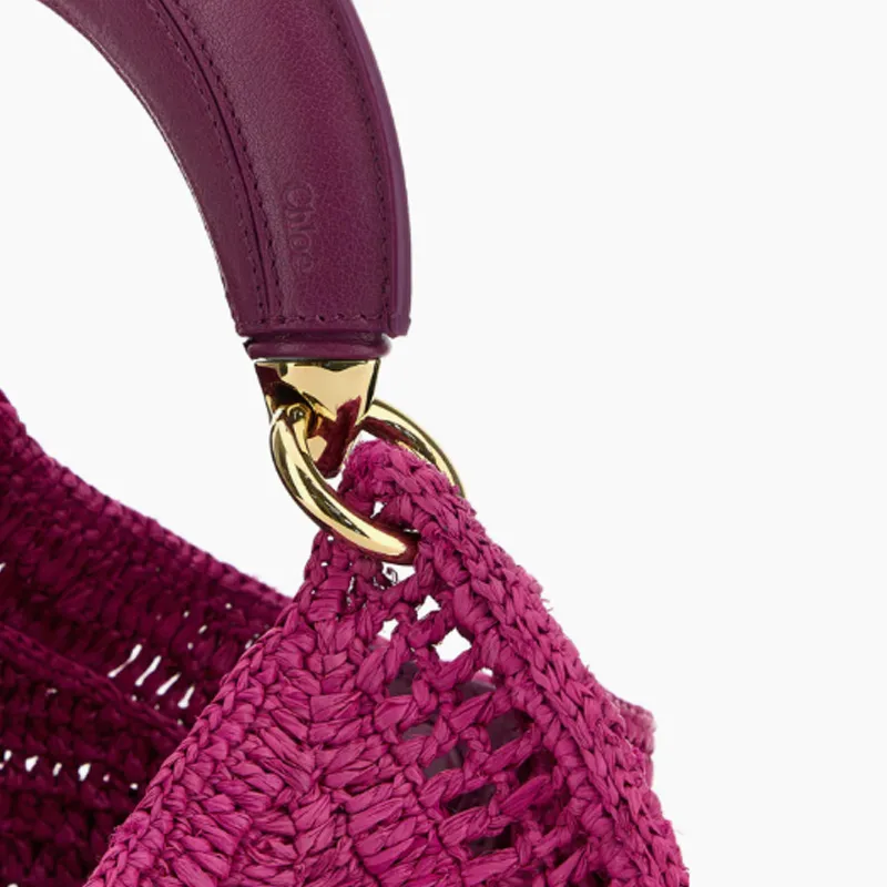Chloe Raffia Handbag Women's Fuchsia-3