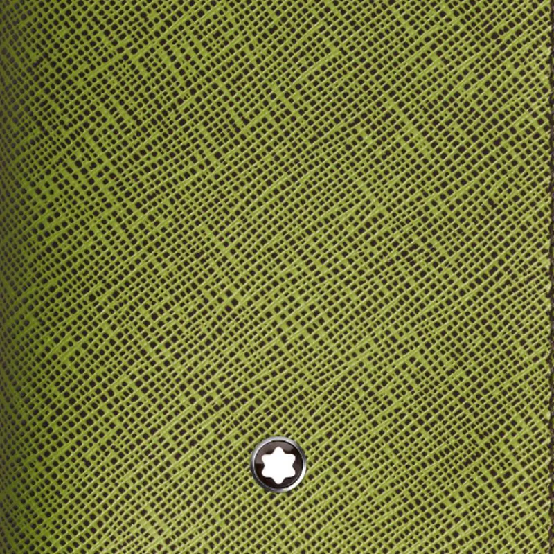 MONTBLANC Grain Cow Leather Wallet Unisex Lime Green-4