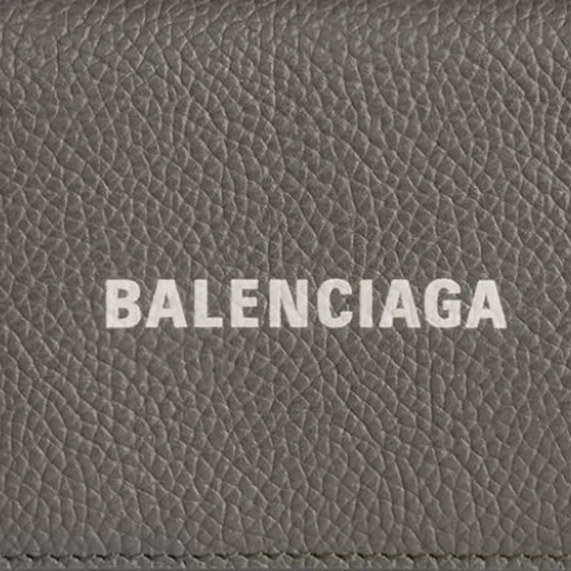 Balenciaga Cash Cow Leather Wallet Mini Men's Dark Green & White-3