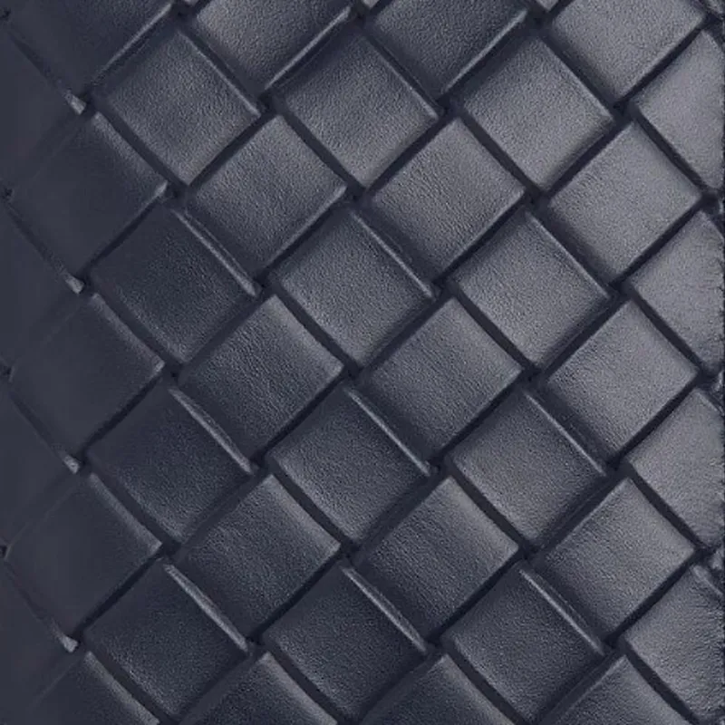 Bottega Veneta Intrecciato Cow Leather Wallet Men's Dark Blue-4