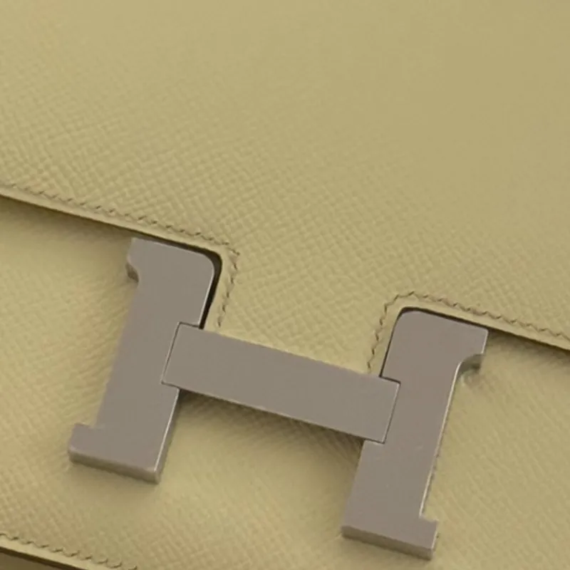 HERMES Constance Epsom Leather Crossbody Bags Mini Women's Milton Yellow-2