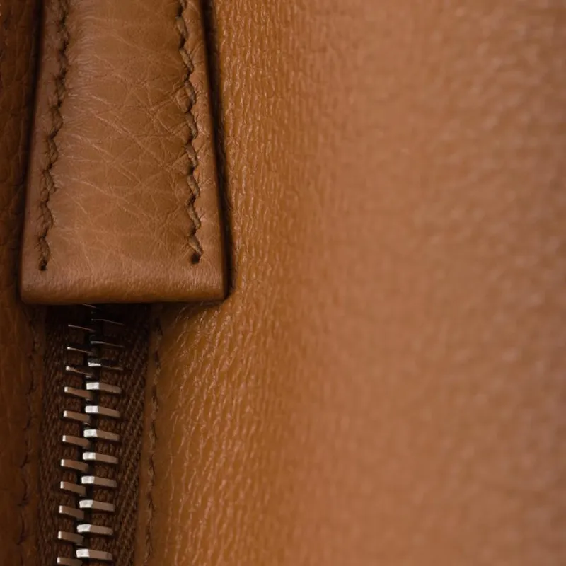PRADA Leather Shoulder Bag Women's Brown-4