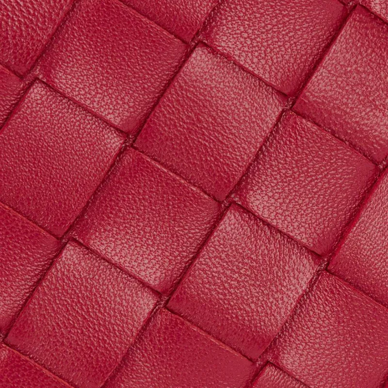 Bottega Veneta Concert Cow Leather Shoulder Bag Kids' Rose Red-4
