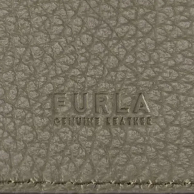 Furla Leather Key Pouch Men's Khaki Green-5