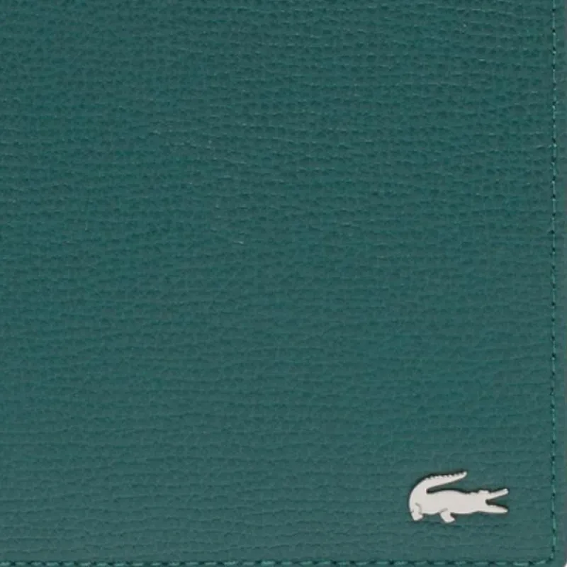 LACOSTE Cow Leather Wallet Men's Green-4