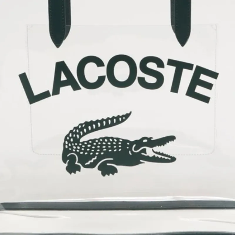 LACOSTE PVC Handbag Women's Transparent Green-3