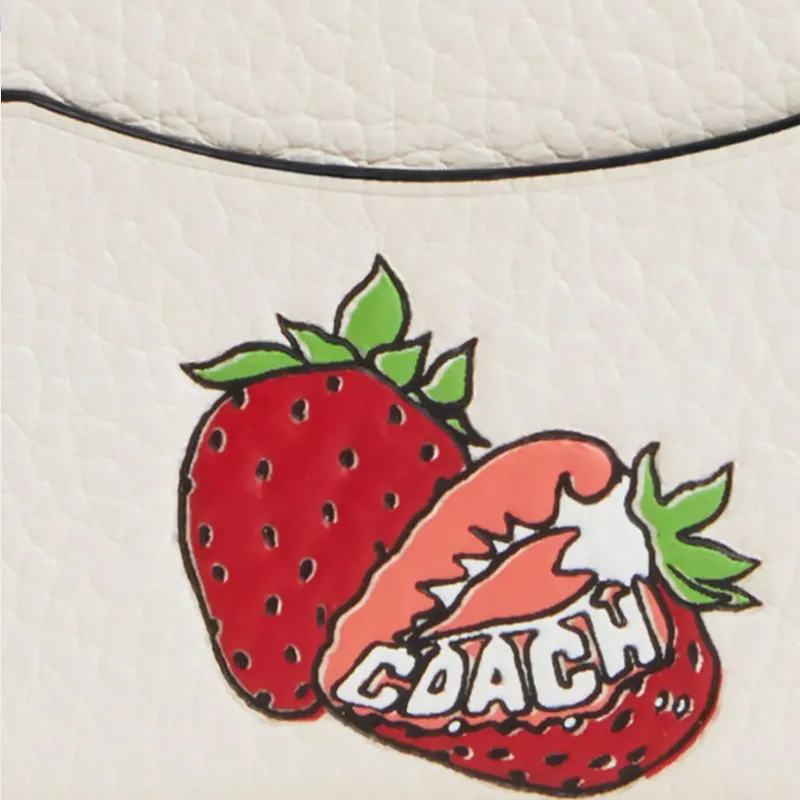 COACH Card Case Leather Card Holder Trumpets Women's White-2
