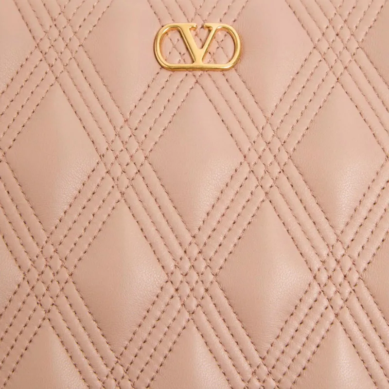 Valentino GARAVANI Leather Clutch Women's Rose Ginger-5