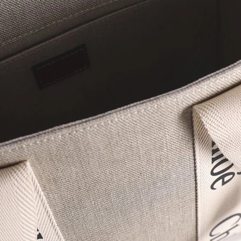 Chloe Linen Handbag Women's Gray-3