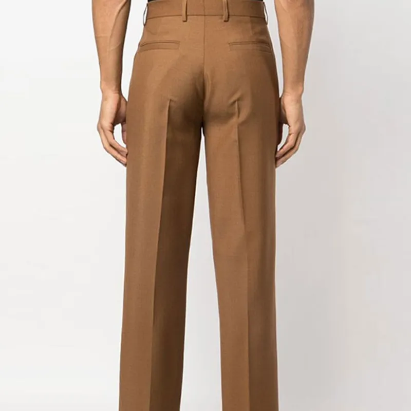 VERSACE SS23 Holiday Casual Pants Men's Brown-4