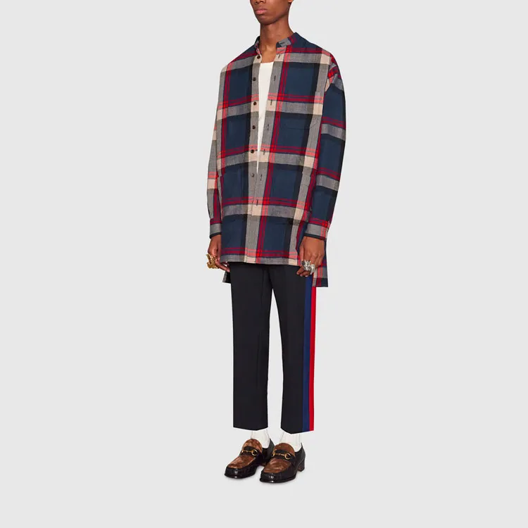 GUCCI Wool Cropped Pant With Stripe-3