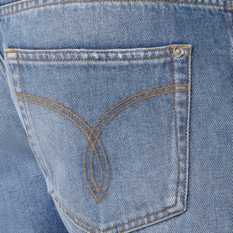 VERSACE Logo Patch Distressed Denim Jeans-5