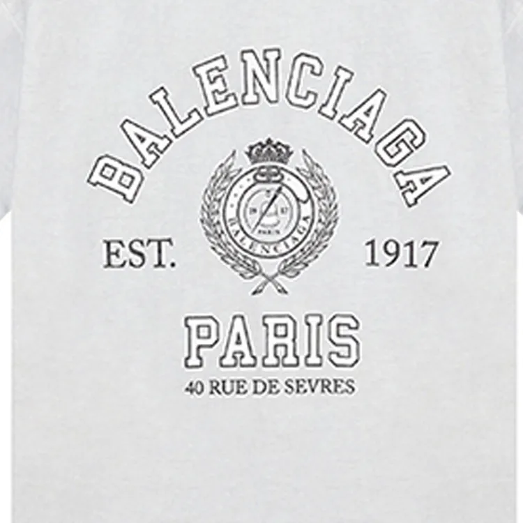 Balenciaga College 1917 T Shirt White-6