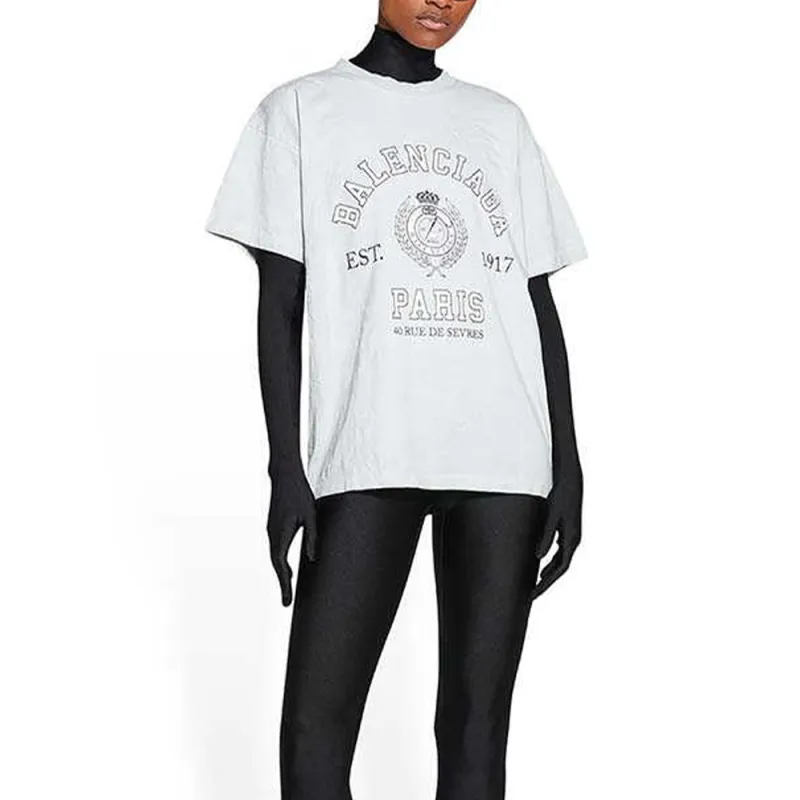 Balenciaga College 1917 T Shirt White-3