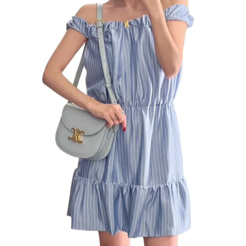 CELINE SS23 Sleeveless Dress Women's Blue-2