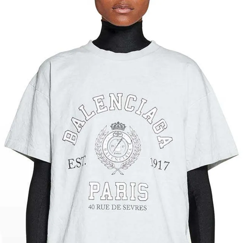 Balenciaga College 1917 T Shirt White-5