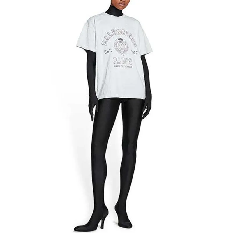Balenciaga College 1917 T Shirt White-2