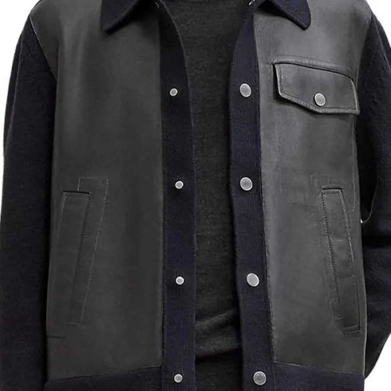 HERMES Leather Jacket Men's Ocean-4