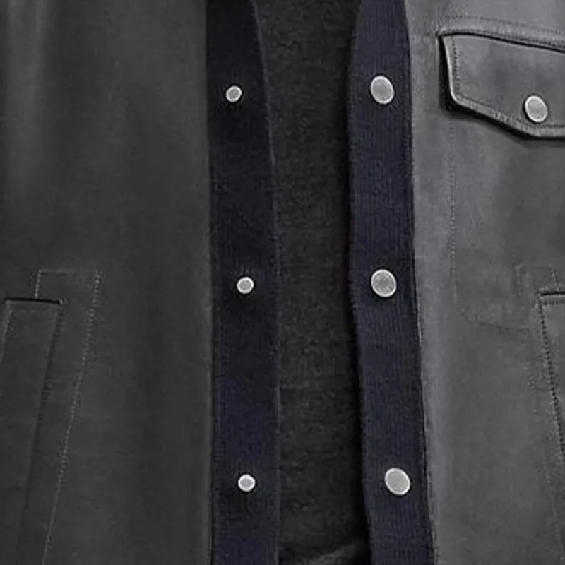 HERMES Leather Jacket Men's Ocean-5
