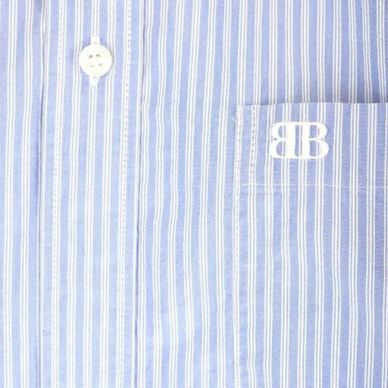 Balenciaga Knot Detailed Striped Shirt-7
