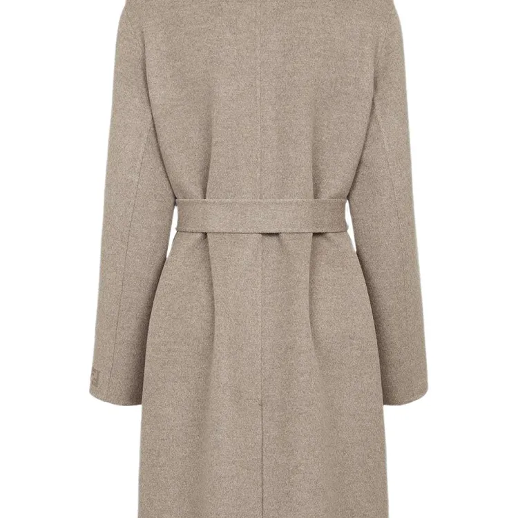 FENDI Collared Belted Coat - POIZON
