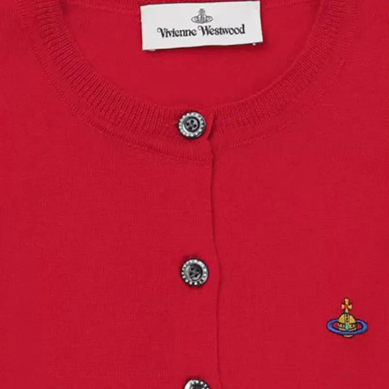 Vivienne Westwood Orb Embroidered Cropped Cardigan-3