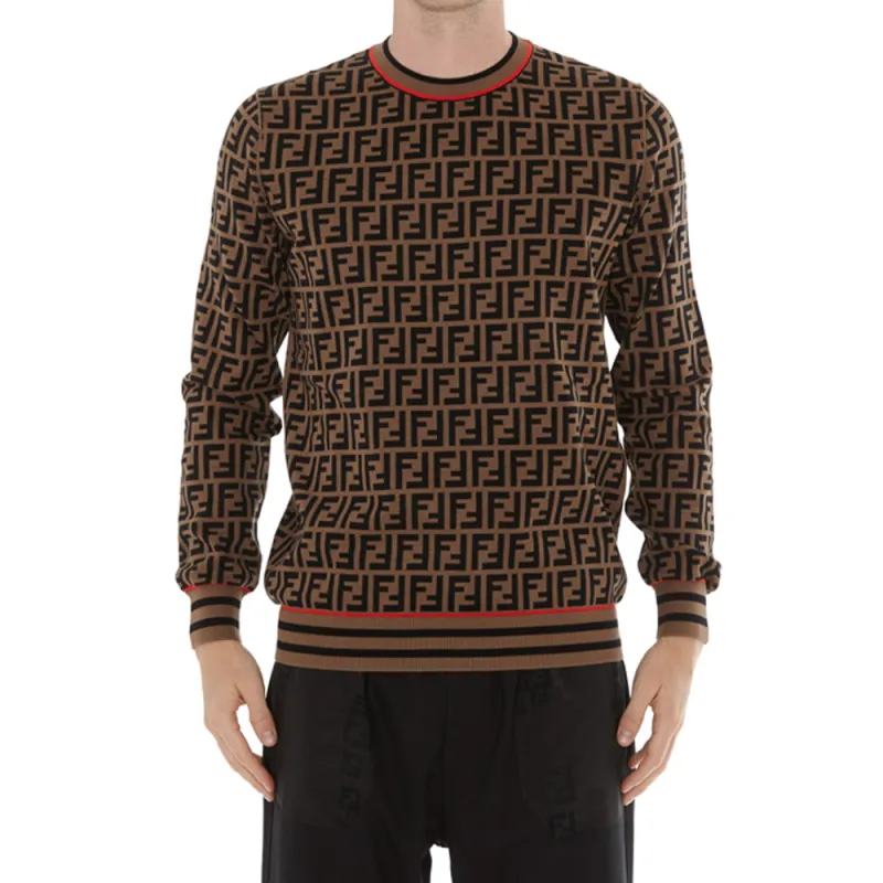 FENDI Sweaters Men Brown-2