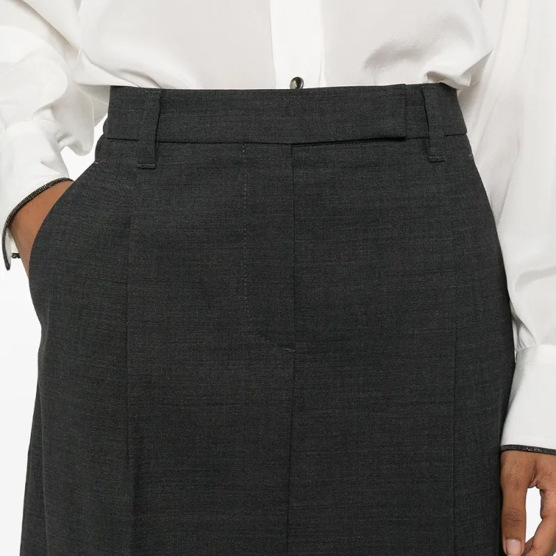 Brunello Cucinelli Dart Detailed Pencil Skirt-4