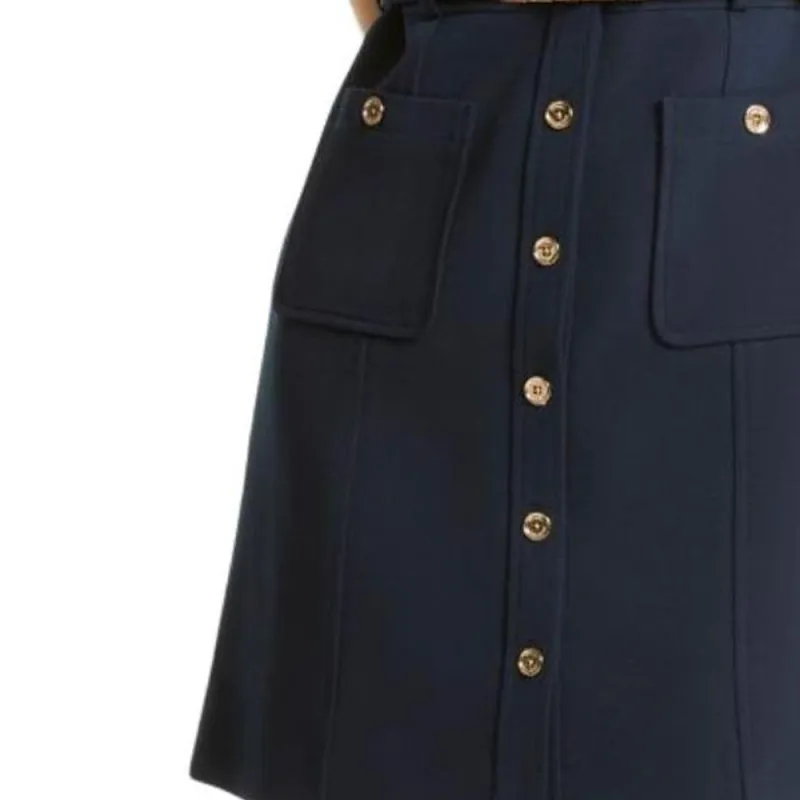 MICHAEL KORS MMK Short Sleeved Dress Women's Midnight Blue-5