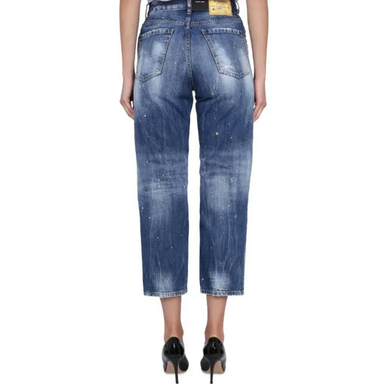 DSQUARED 2 Boston Straight Leg Distressed Jeans-1