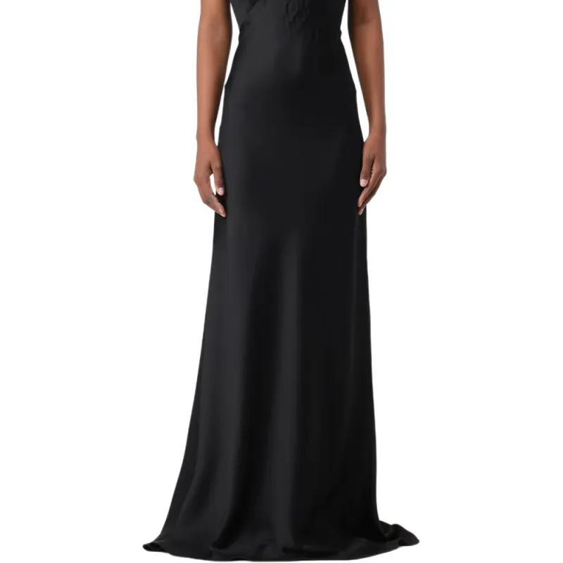 MaxMara V-Neck Satin Slip Dress-4