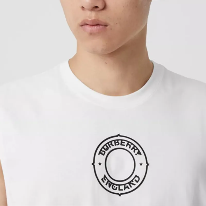 Burberry Tank Tops Men White-5